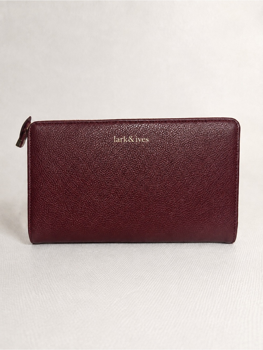 Lark & Ives Burgundy Leather Wallet – Slim Bifold